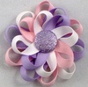 Flower Loop Bow - Pink & Lavender